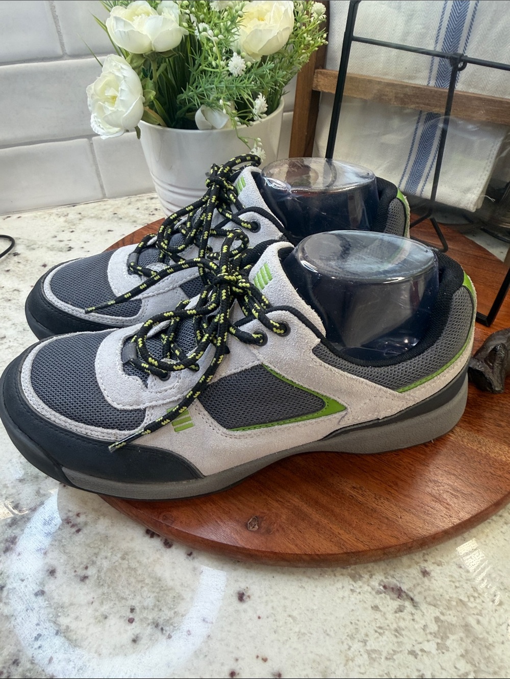 Lands End Trail Shoes - Grey with Lime Accents - Picture 5 of 10